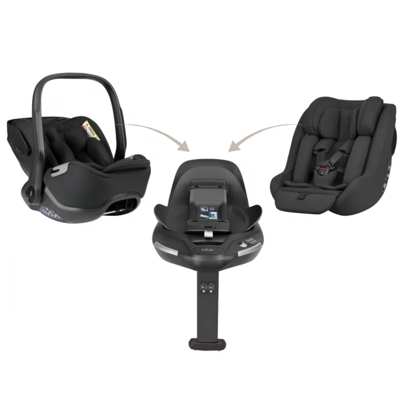 KikkaBoo Set i-Class 360 i-SIZE Autosedačka 40-87cm + Autosedačka 40-105cm + Základna otočná